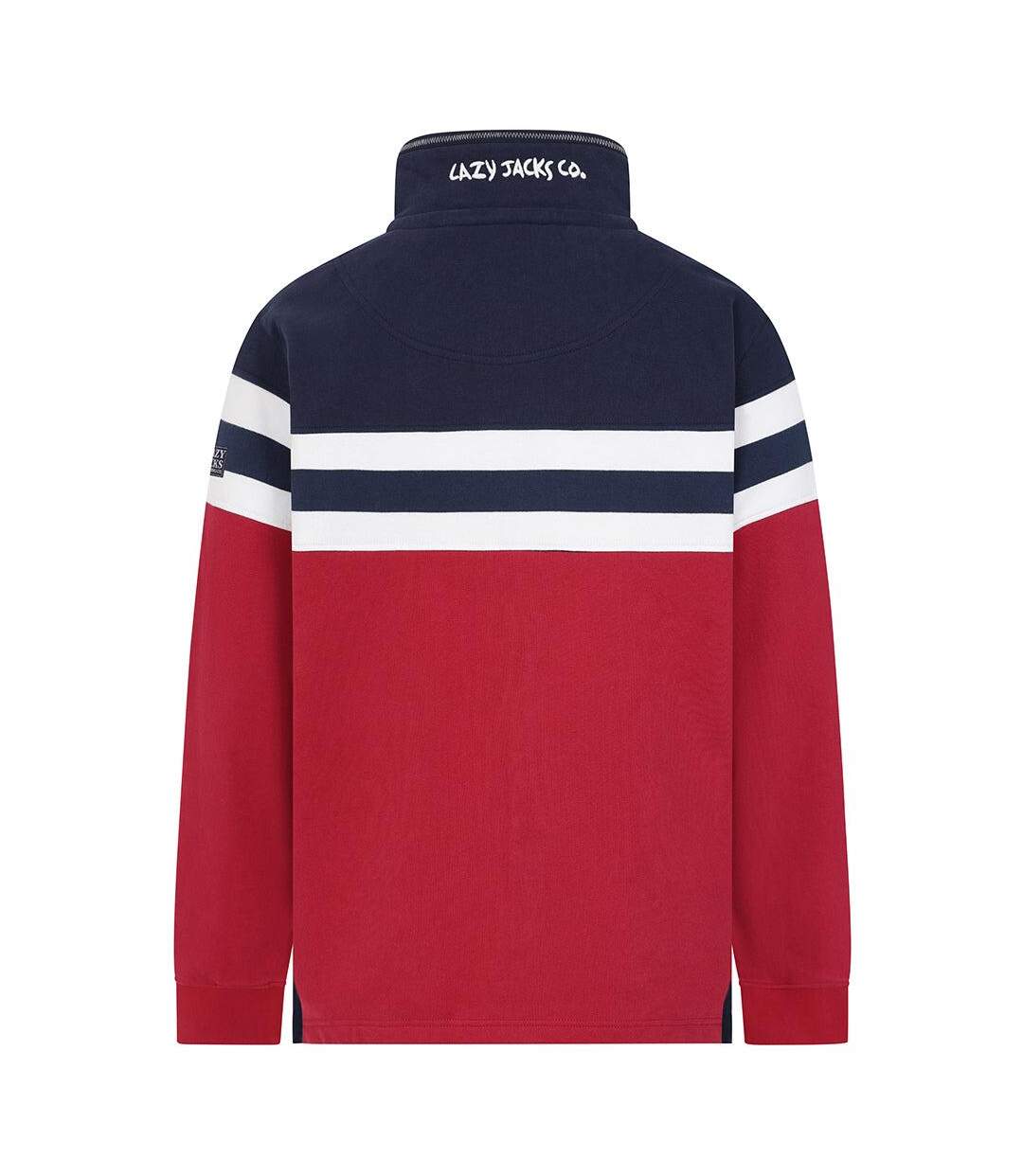 Sweat Motif/style Rayé Homme Rouge Lazy Jacks-4