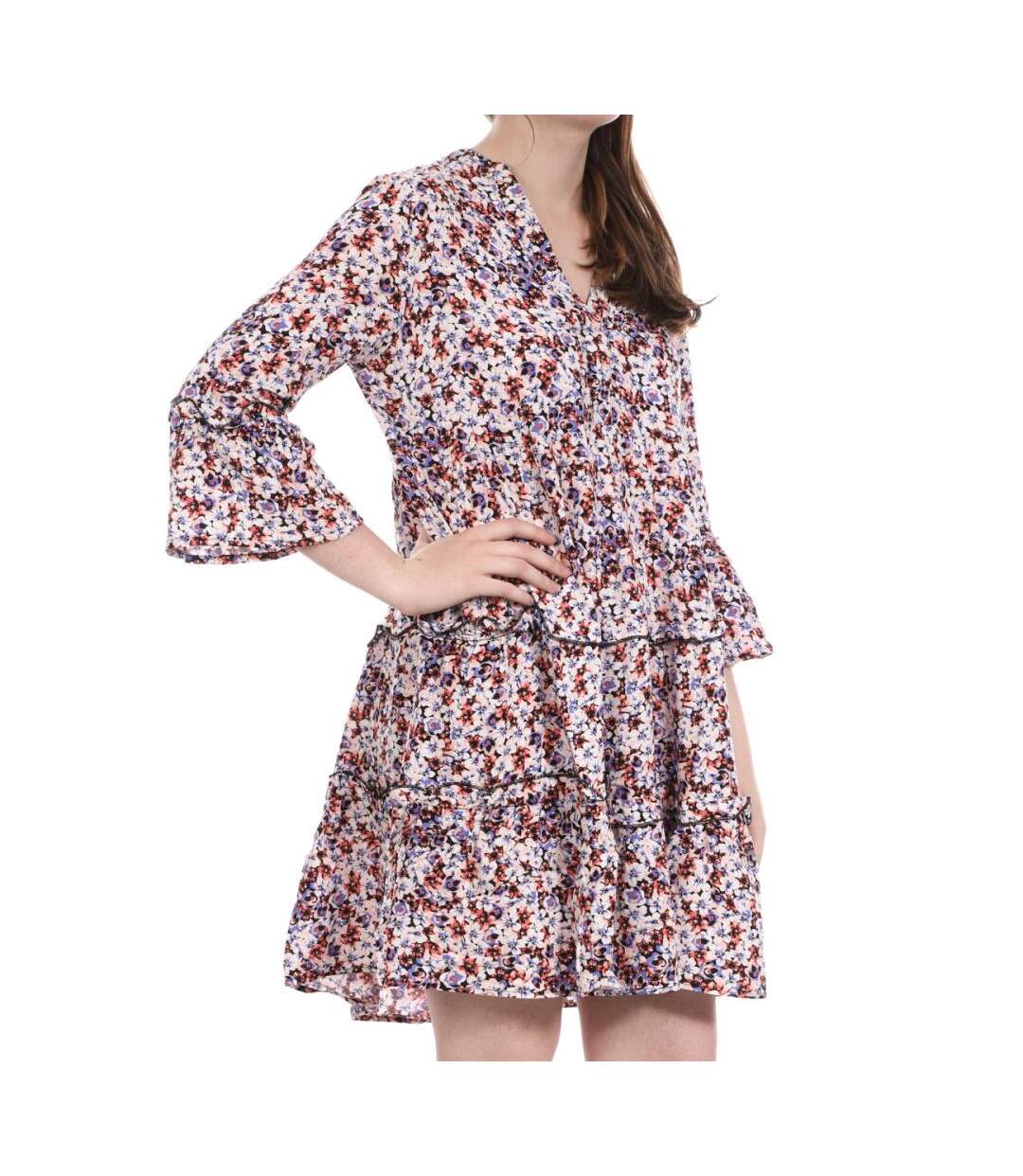 Robe Rose à fleurs Femme Vero Moda Easy - XS-1