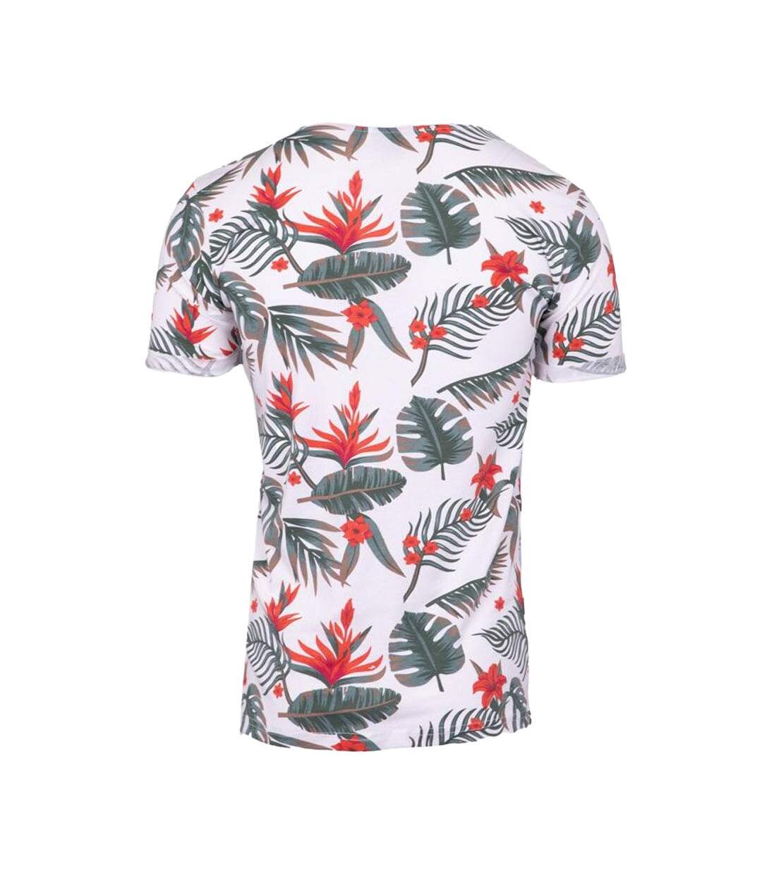 T-shirt blanc/rouge homme la maison blaggio fleur - 3xl-2