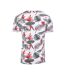 T-shirt blanc/rouge homme la maison blaggio fleur - 3xl-2
