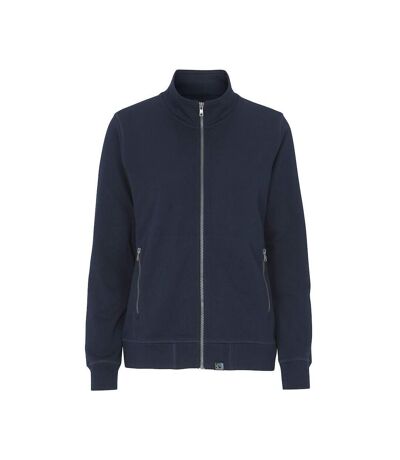 Womens/ladies French Terry Full Zip Jacket Navy Cottover
