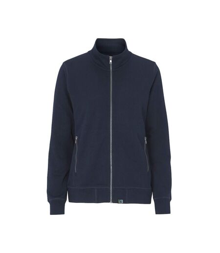 Womens/ladies French Terry Full Zip Jacket Navy Cottover