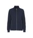 Womens/ladies French Terry Full Zip Jacket Navy Cottover-1