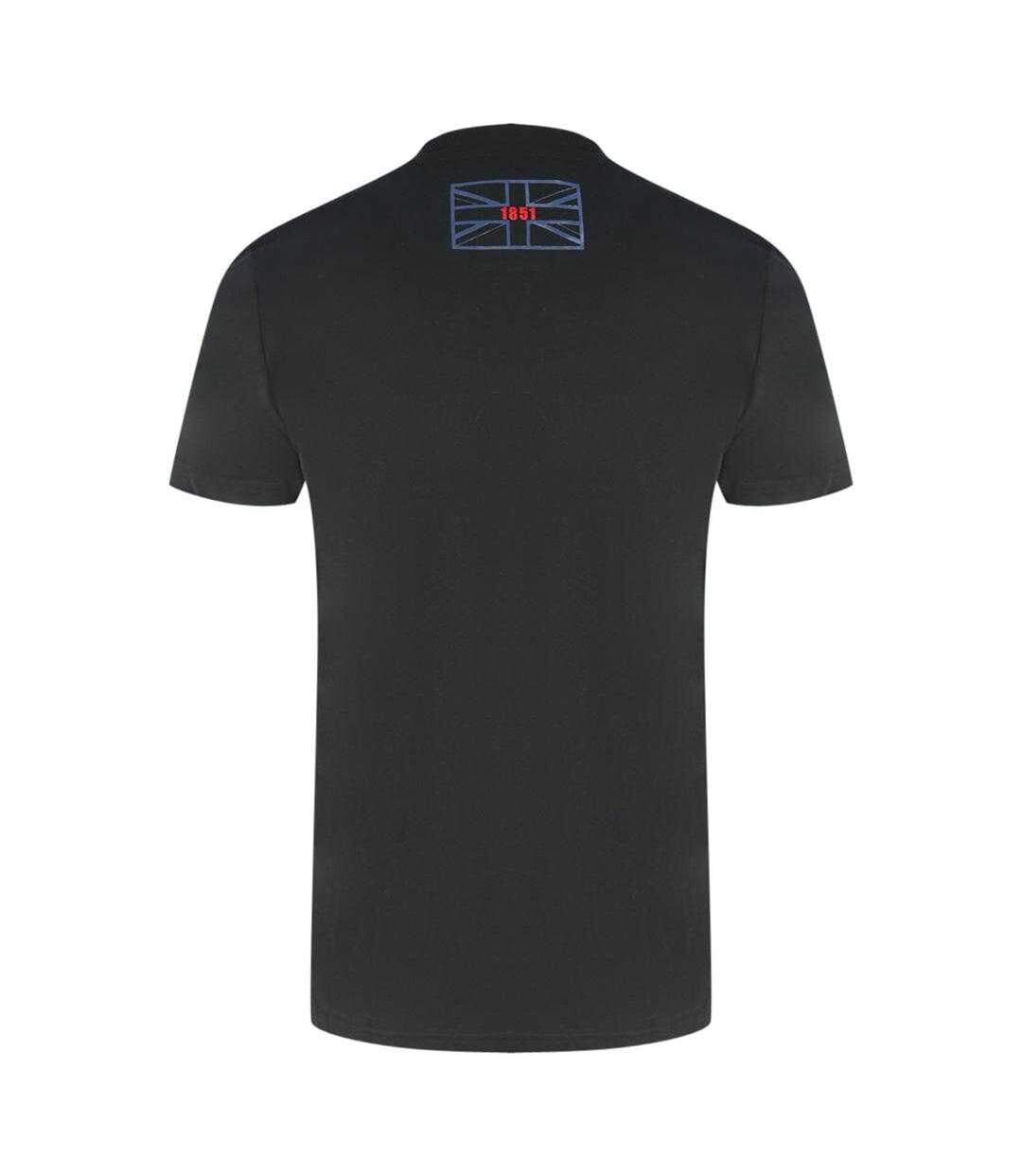 T-shirt Motif Logo London Homme Noir Aquascutum-2