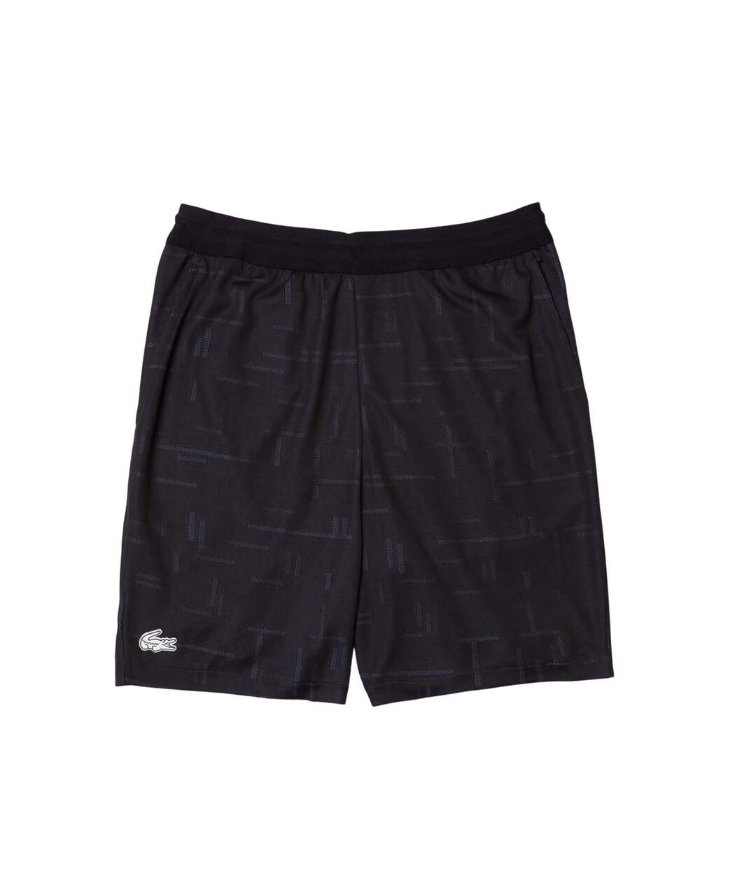 Mens Jacquard Tennis Shorts Black Lacoste-1