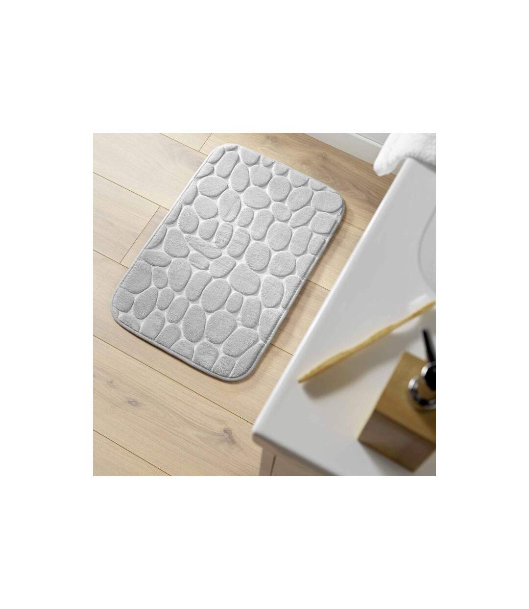 Tapis de Bain Ricochet 50x80cm Gris Clair-3