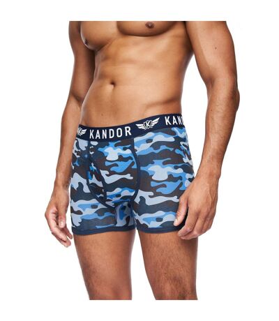 Pack Of 5  Mens Camobee Bamboo Boxer Shorts  Blue Kandor