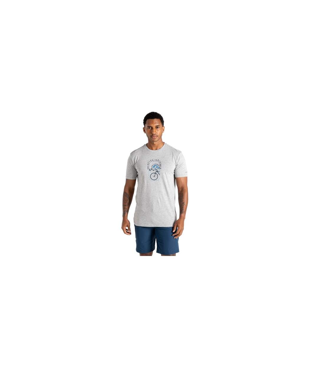 Mens Movement Iii Bicycle T-shirt Ash Grey Marl Dare 2B-1