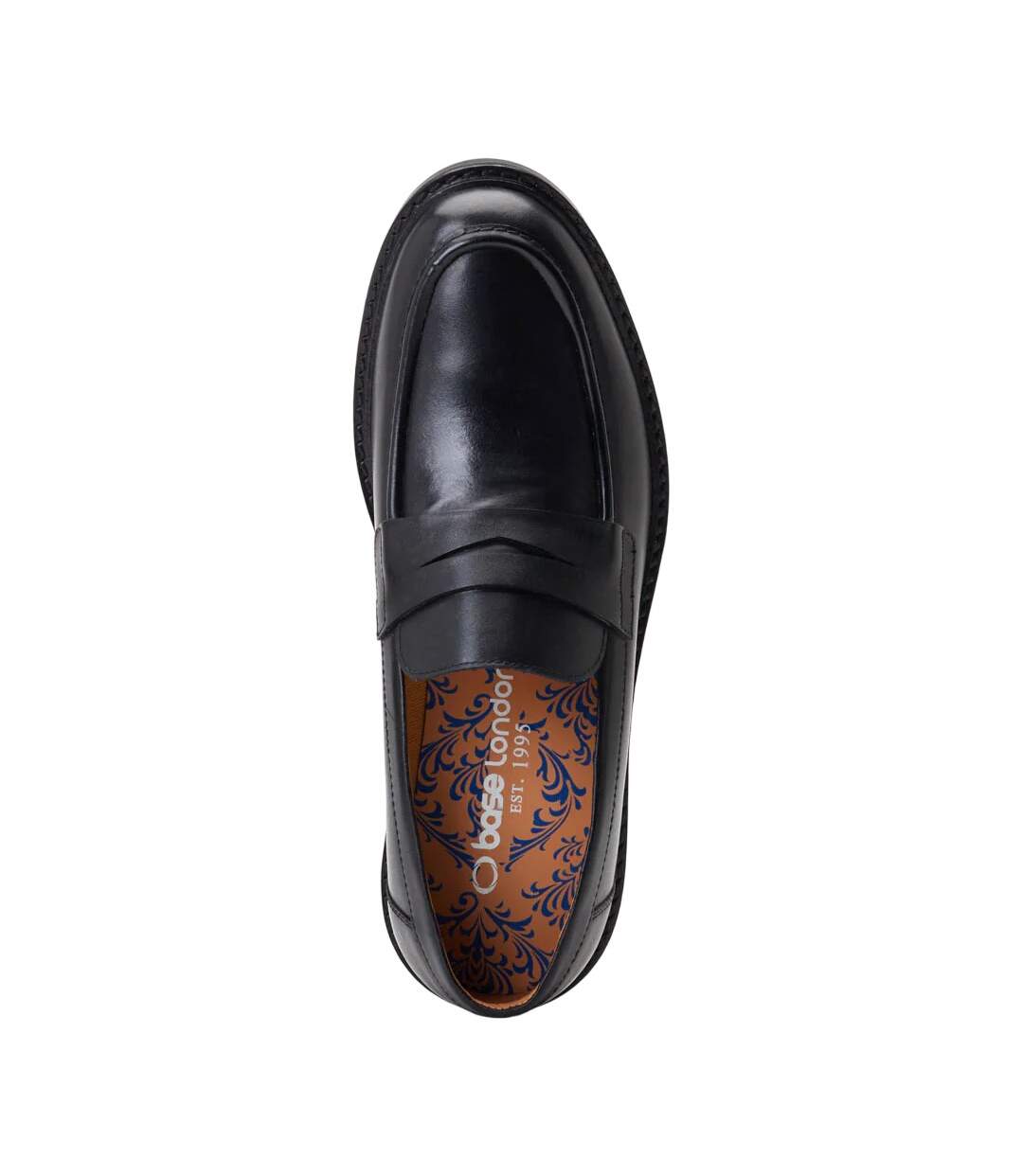 Mens Ivey Leather Loafers Black Base London-4