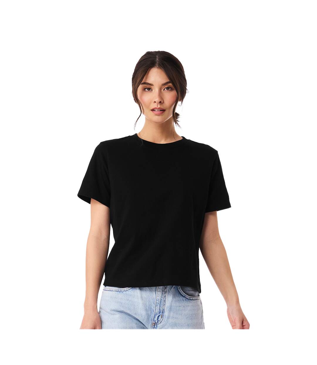 T-shirt Femme Noir Bella + Canvas-1