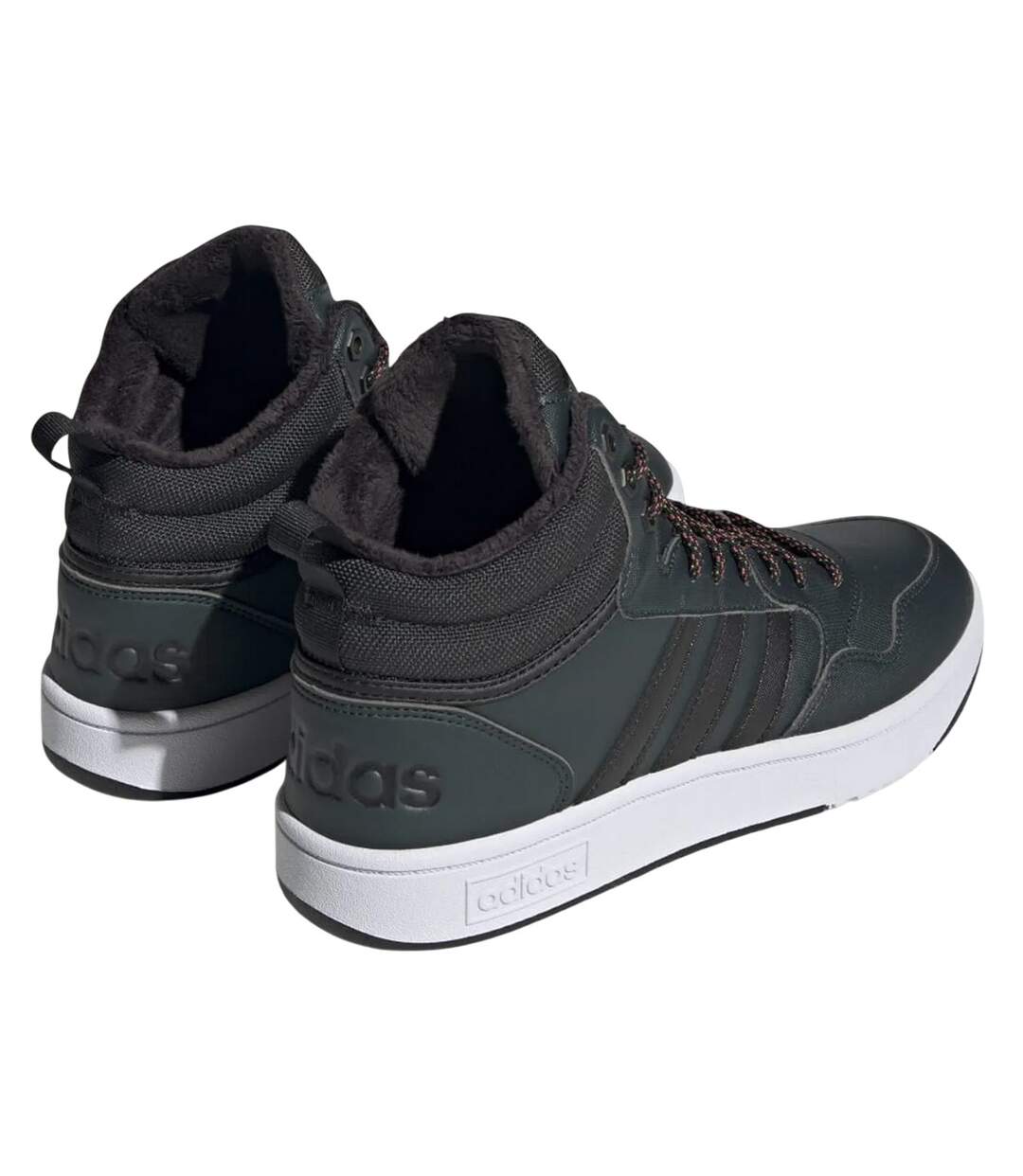Baskets hoops 3.0 mid winterized homme vert Adidas-2