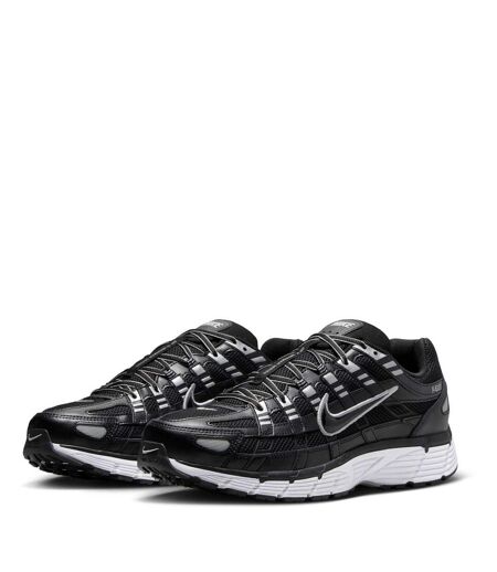 Mens P-6000 Chunky Sole Trainers Black White Silver Nike