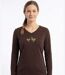 Tee-shirt MAYFLOWER NAPOLI4 chocolat à sérigraphie poule : confort naturel et style authentique-1