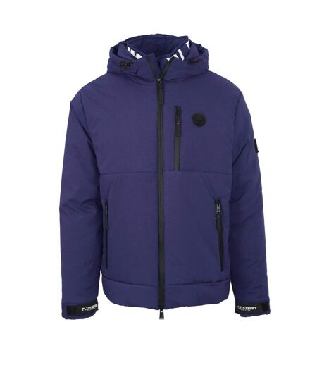 Doudoune Matelassée Motif/style Logo Homme Bleu Marine Plein Sport