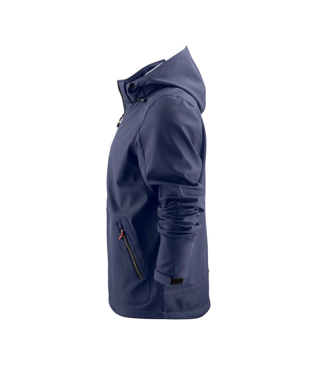 Mens Karting Soft Shell Jacket Navy Printer-3