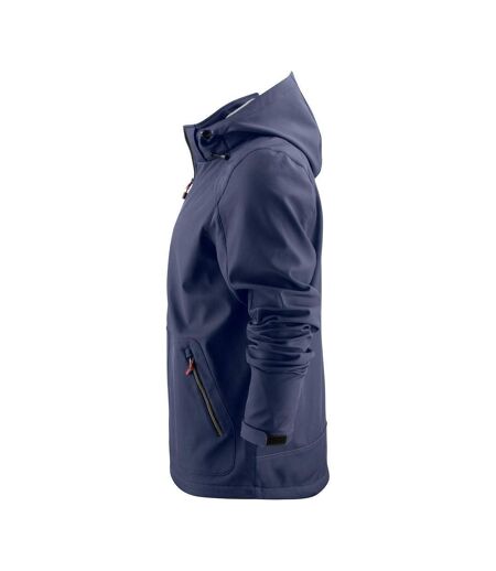 Mens Karting Soft Shell Jacket Navy Printer