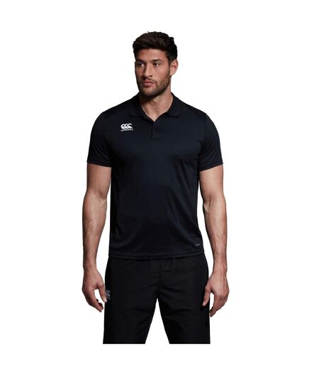 Mens Club Dry Polo Shirt Black Canterbury