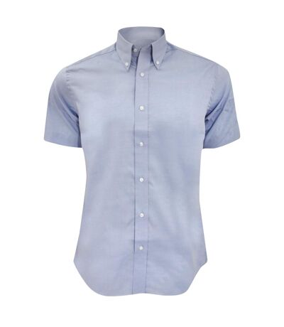 Kustom Kit Mens Short Sleeve Tailored Fit Premium Oxford Shirt (Light Blue) - UTBC1443
