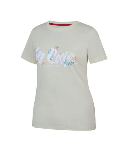 T-shirt Motif/style Floral Classic Femme Citron Lee Cooper