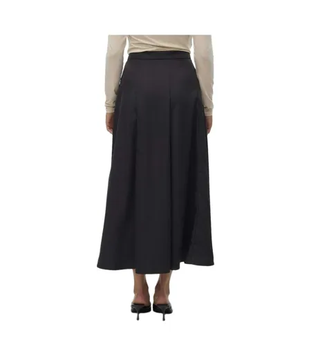Jupe longue noir femme vero moda tara ancle