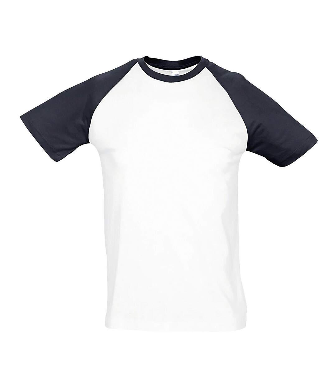 T-shirt bicolore pour homme - 11190 - blanc et marine-2