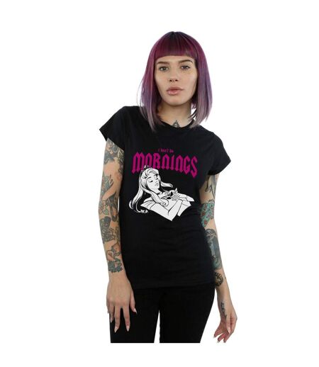 Disney T-shirt en coton Femme/Les femmes La belle au bois dormant ne fait pas les matins (Noir) - UTBI37175