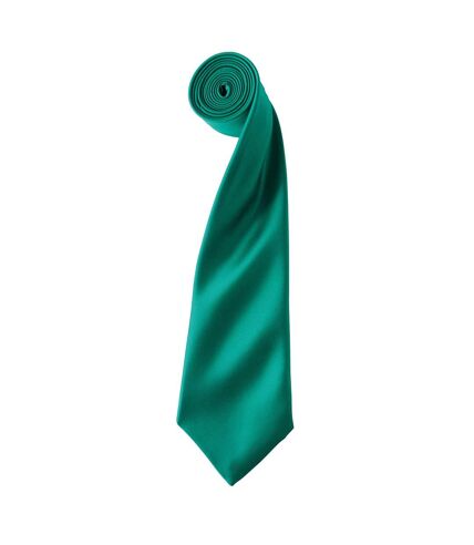 Premier Mens Plain Satin Tie (Narrow Blade) (Fuchsia) (One Size)