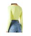 T-shirt jaune femme jjxx feline-2