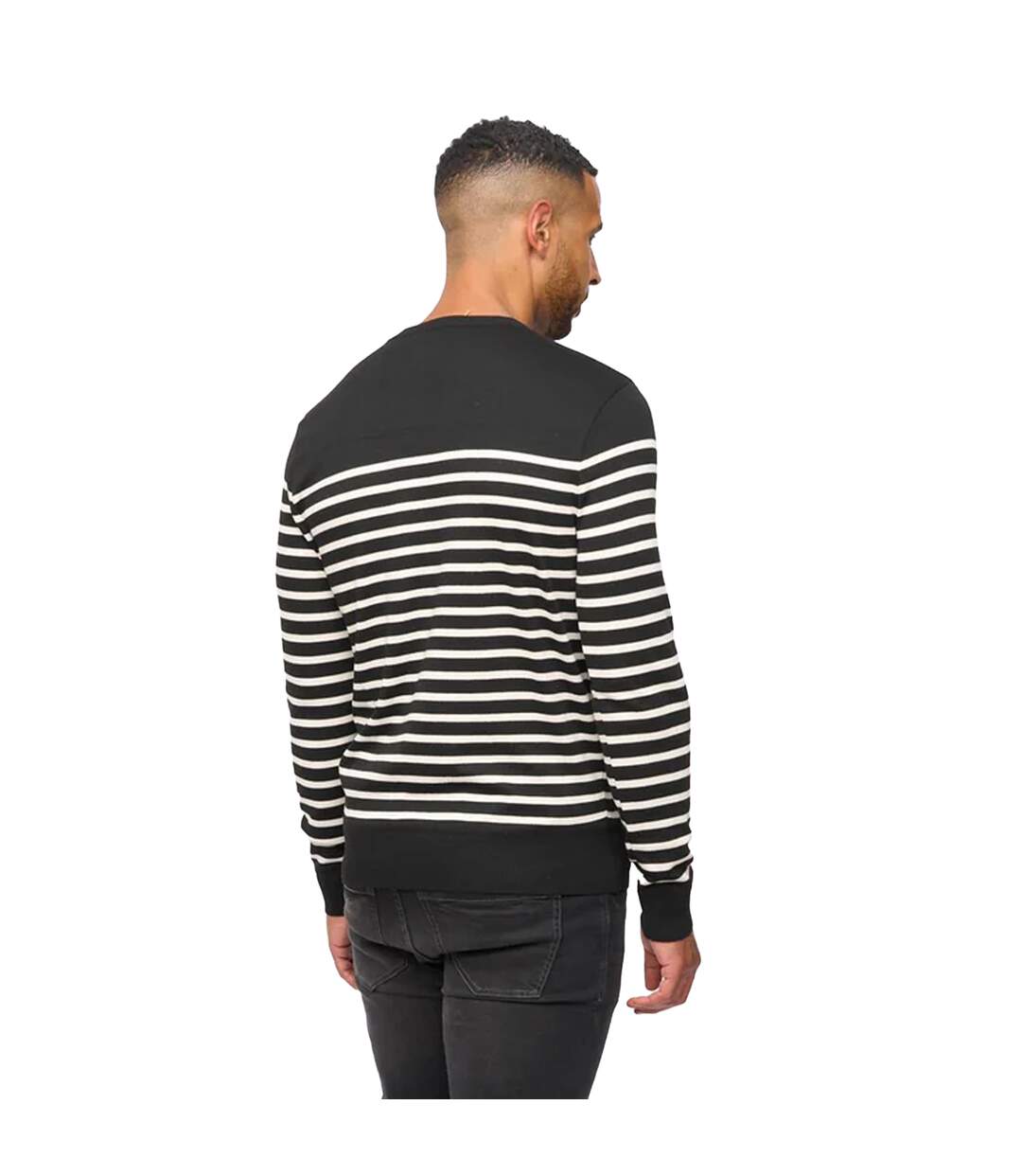 Mens Howland Crew Neck Jumper Black Bewley & Ritch-3
