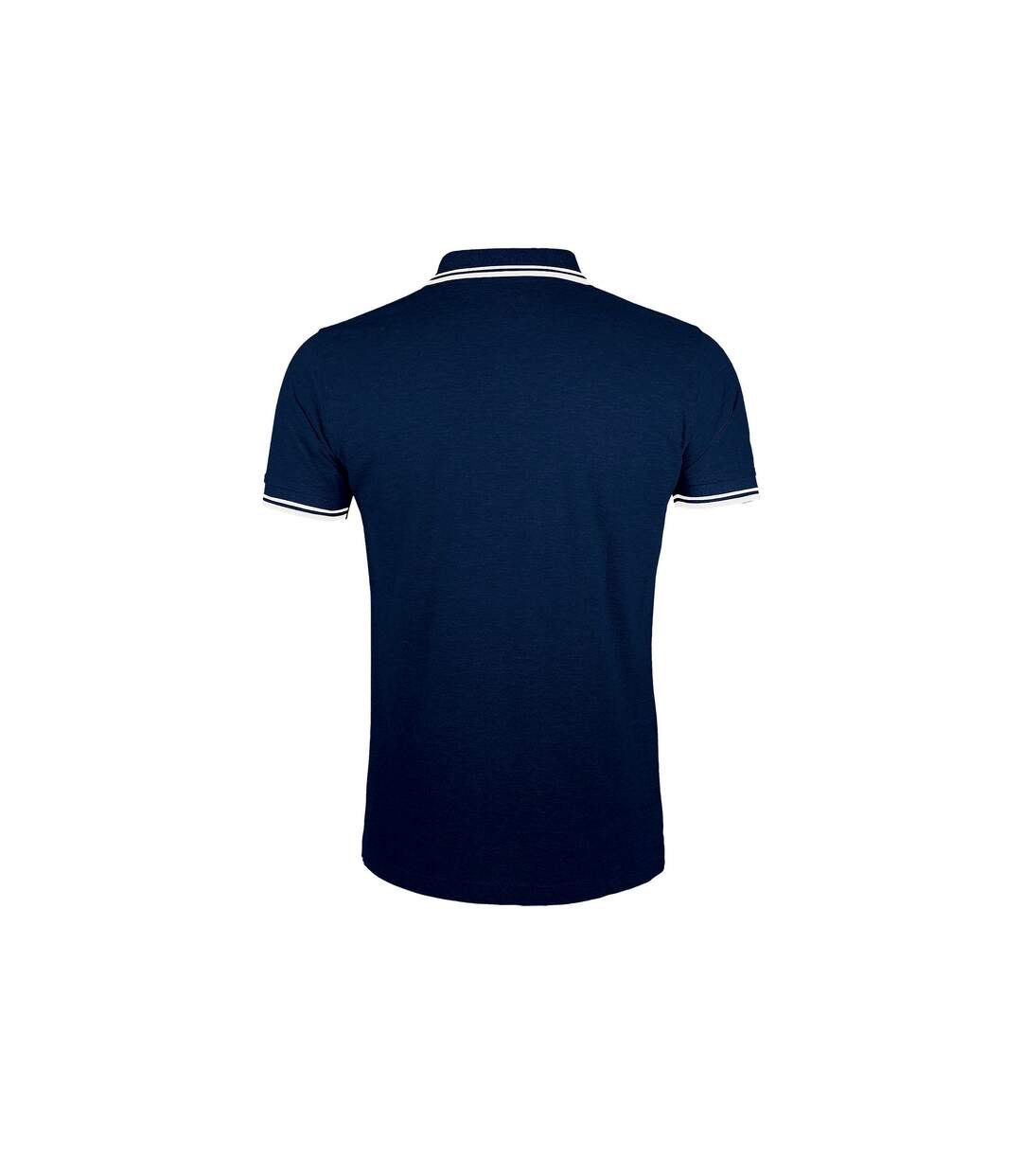 Polo manches courtes pasadena homme bleu marine/blanc SOLS