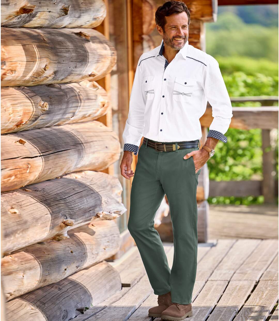 Zöld sztreccs chino nadrág-3