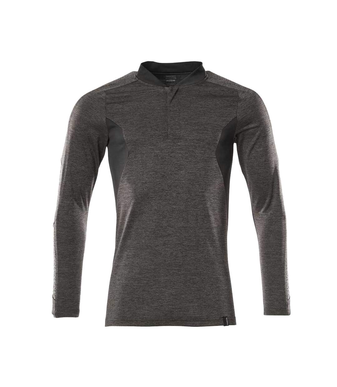 Polo Manches Longues Motif/style Tacheté Accelerate Homme Anthracite Foncé Noir Mascot-1