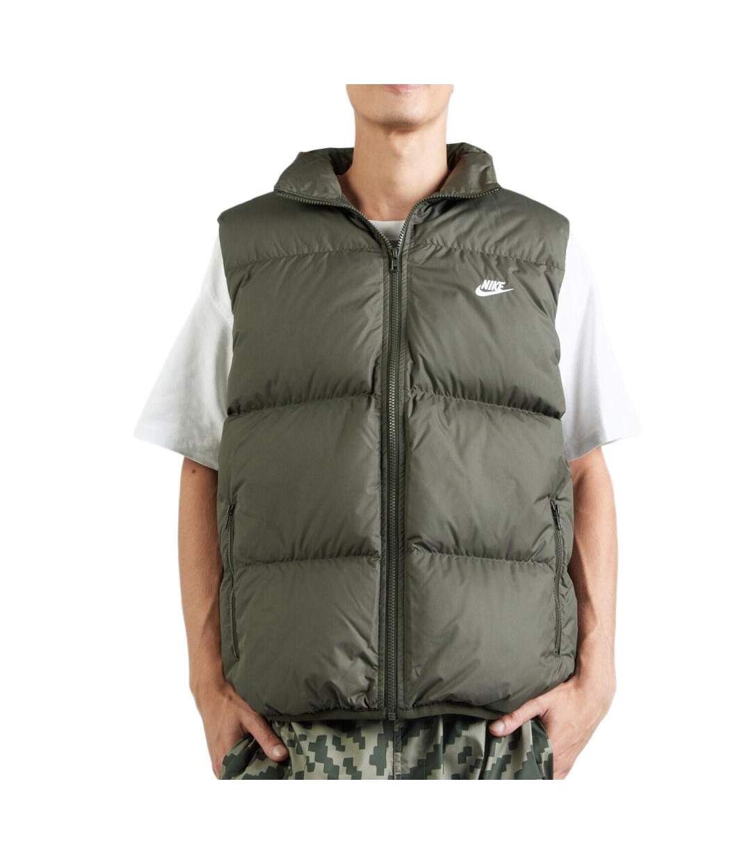Doudoune kaki homme nike club puffer-1