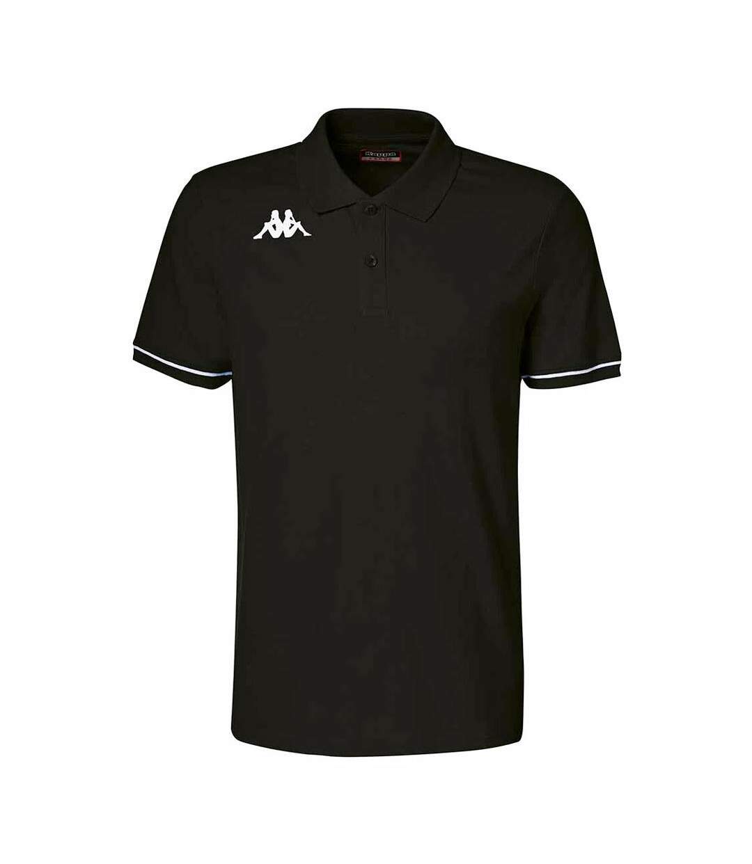 Polo noir homme kappa barli-1