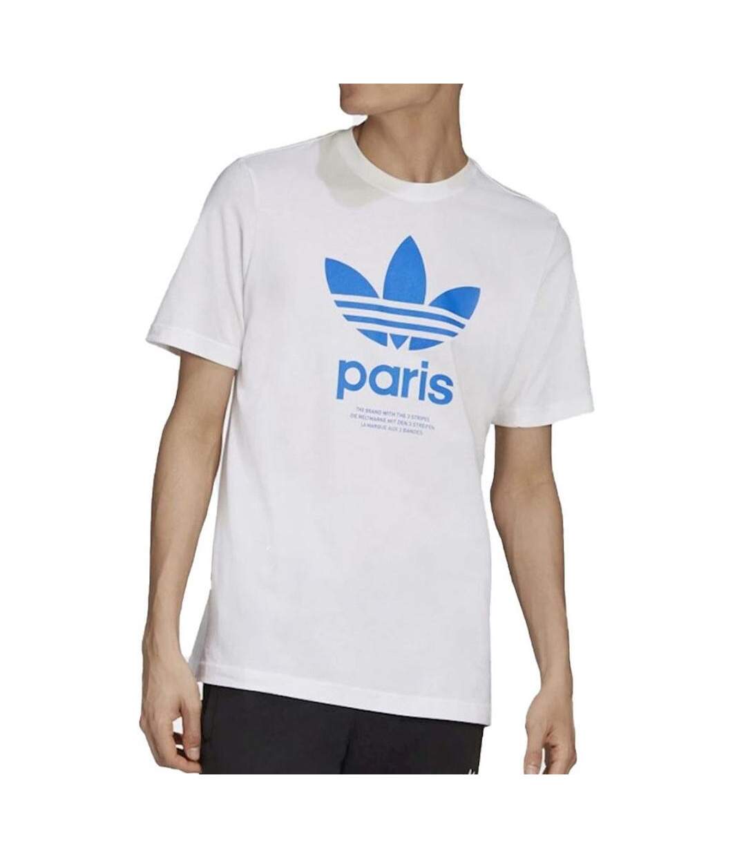 T-shirt Blanc Homme Adidas Citytrefoil Par - XXS-1