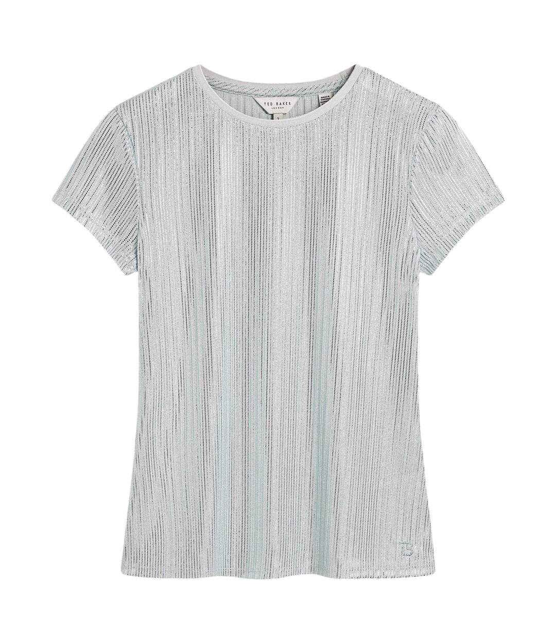 T-shirt Motif/style Métallisé Femme Bleu Clair Ted Baker-2