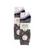 6 Pairs Ladies Multipack of Novelty Design Knitted Boot Socks | Autumn Socks-2