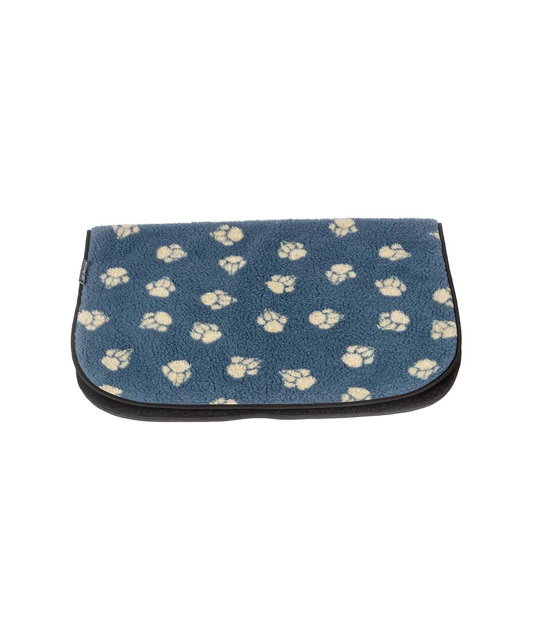 Harbour paw print fleece dog blanket l blue Danish Design-1