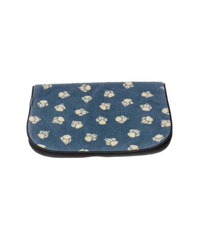 Harbour paw print fleece dog blanket l blue Danish Design