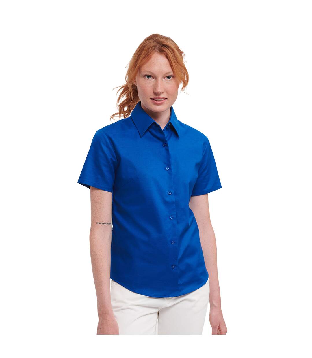 Chemisier Classic Femme Bleu Roi Vif Russell Collection-1