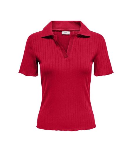 Polo rouge femme jdy lori - l