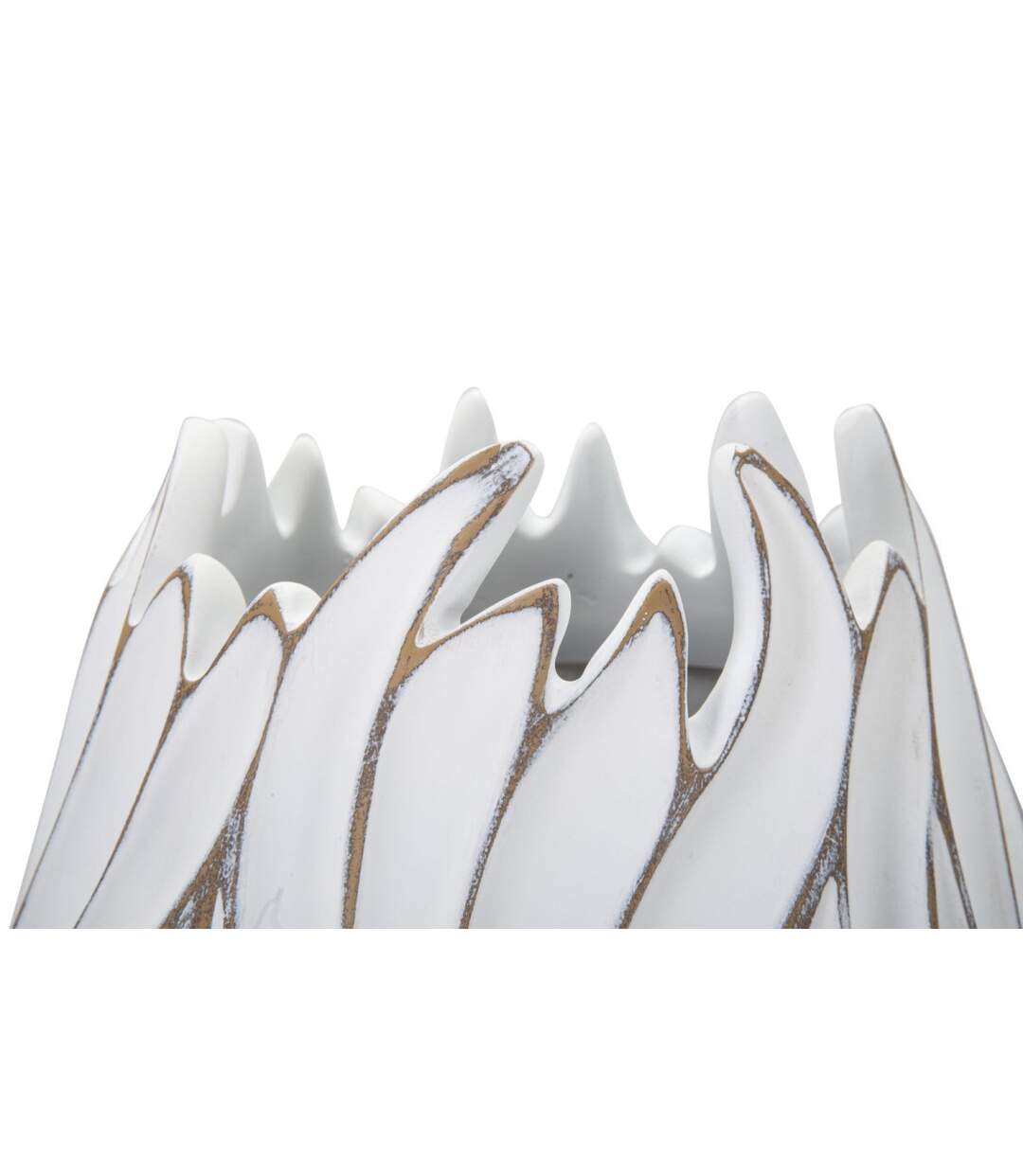 Vase Design en Relief Honduras 41cm Blanc-3
