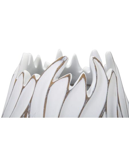 Vase Design en Relief Honduras 41cm Blanc