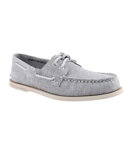 Chaussures Bateau Style À Rayures Authentic Original Homme Gris Sperry