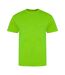 Unisex adult electric tri-blend t-shirt electric green Awdis