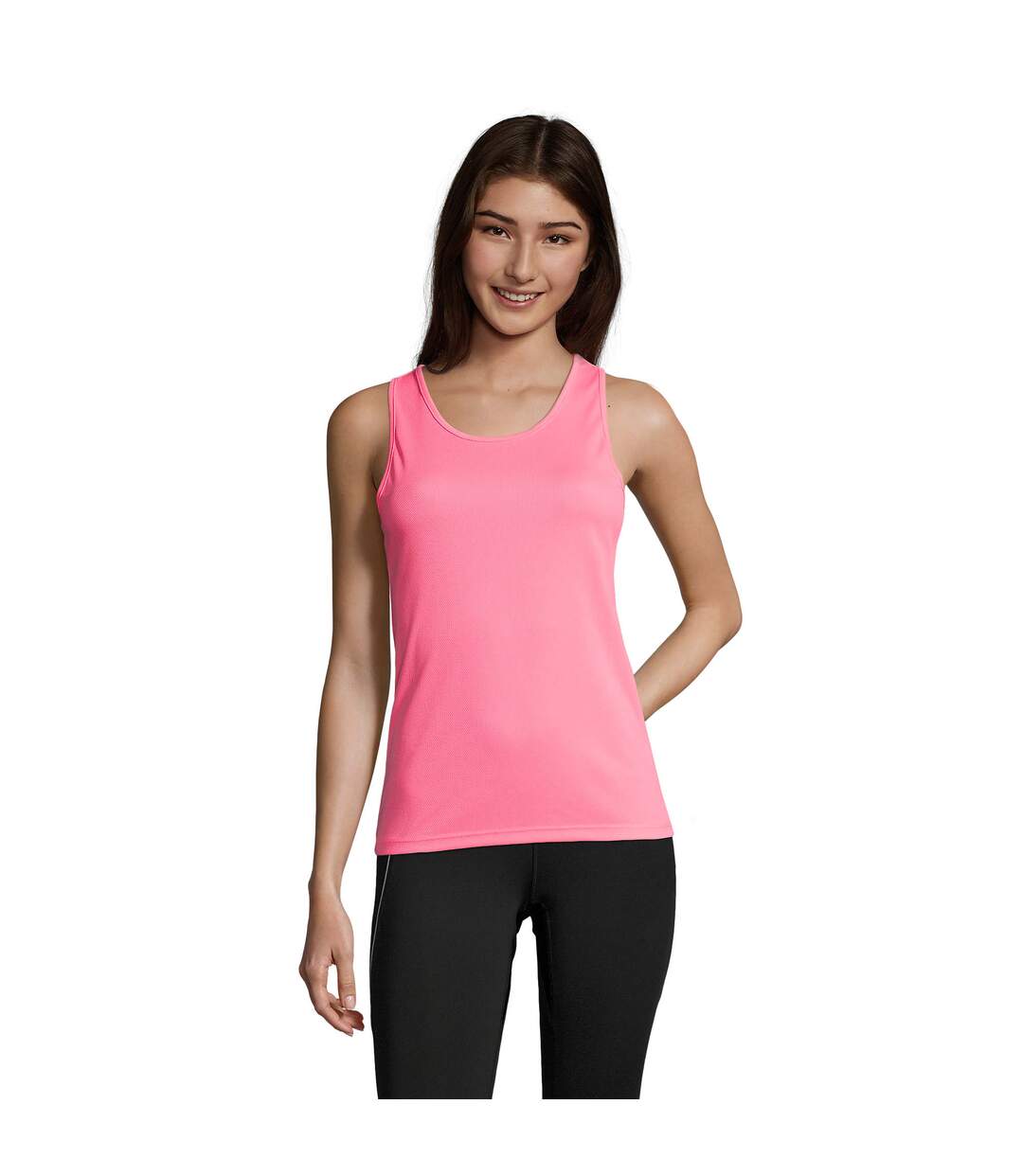 Débardeur Sporty Femme Rose Néon SOLS-2