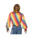 Unisex adult 1970s rainbow shirt multicoloured Smiffys-3