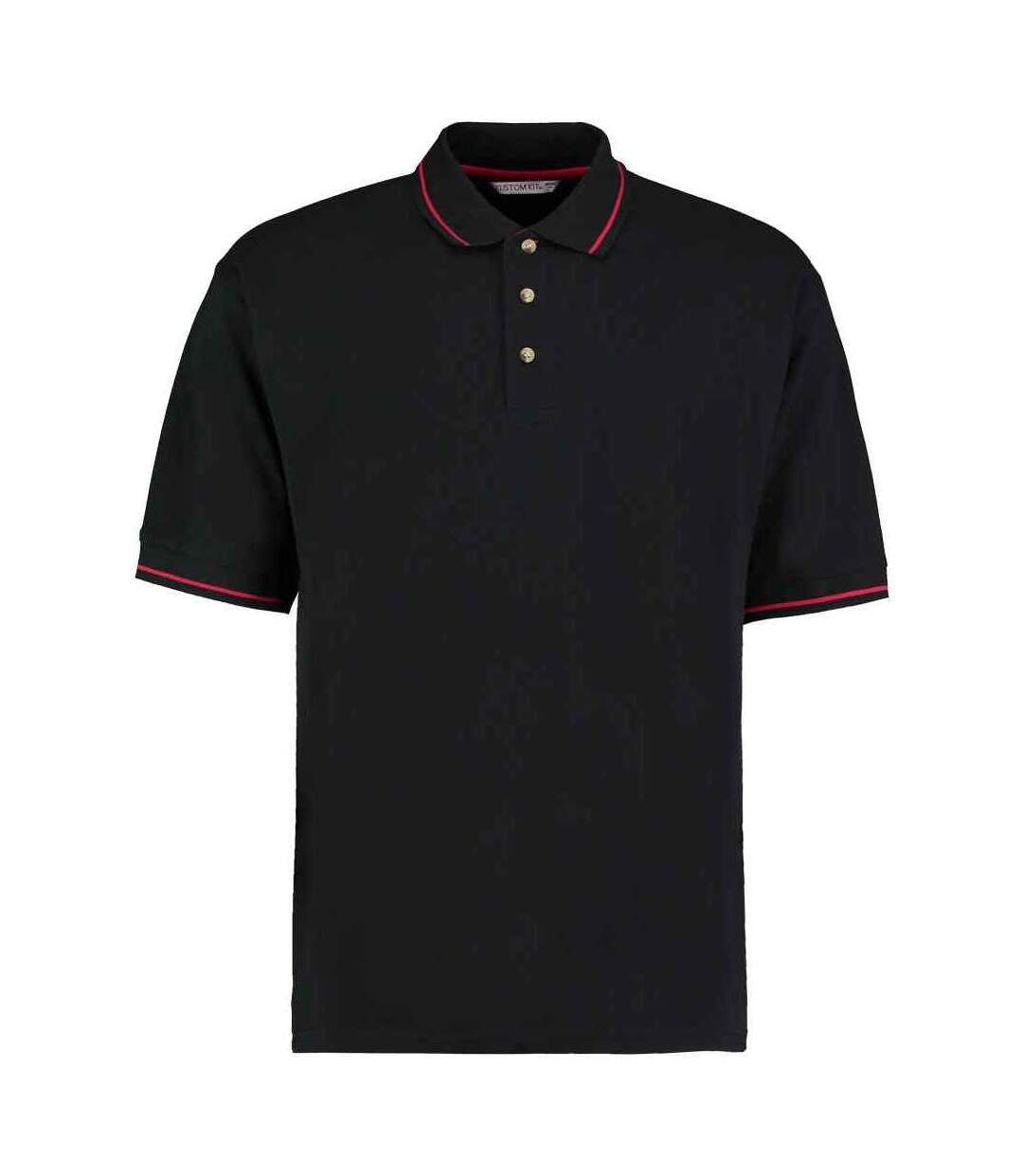 Polo homme noir / rouge Kustom Kit Kustom Kit