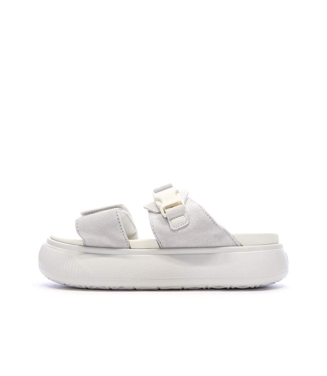 Claquettes beiges femme puma suede-1