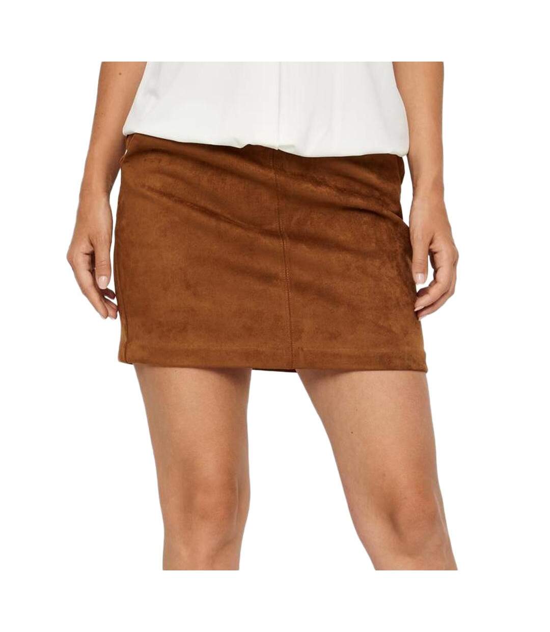 Jupe camel femme vero moda nadina-1